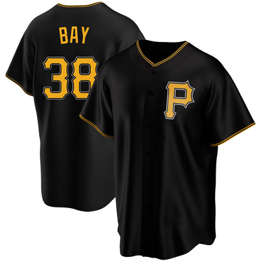 Black Jason Bay Men's Pittsburgh Pirates Alternate Jersey - Replica Big Tall