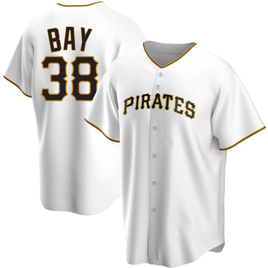 White Jason Bay Men's Pittsburgh Pirates Home Jersey - Replica Big Tall